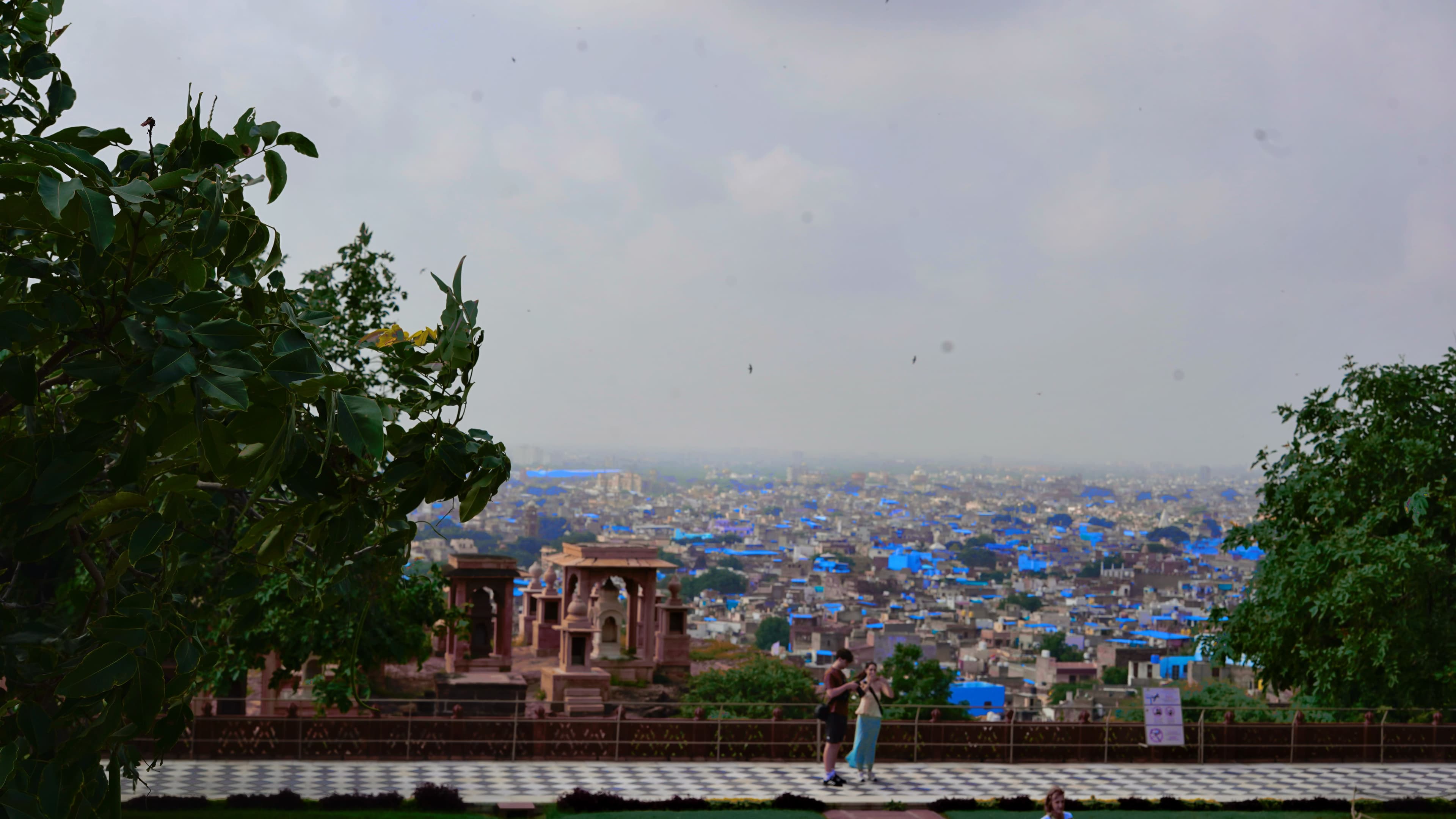 A woman traveller taking in the view on a small-group trip in India